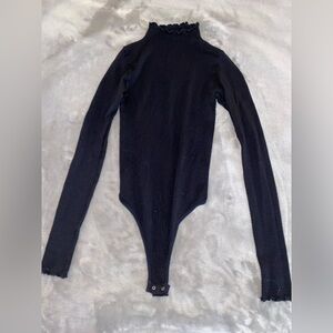 Free people women's black bodysuit